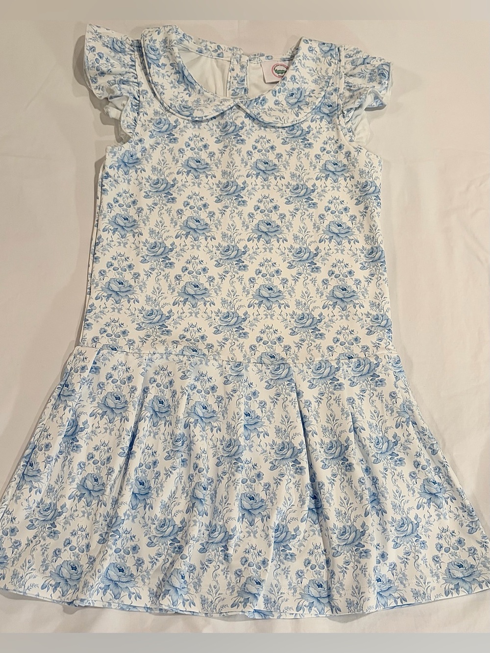 Southern Smocked Co Girls Sz 6 Country Club Dress blue floral Toile NWT